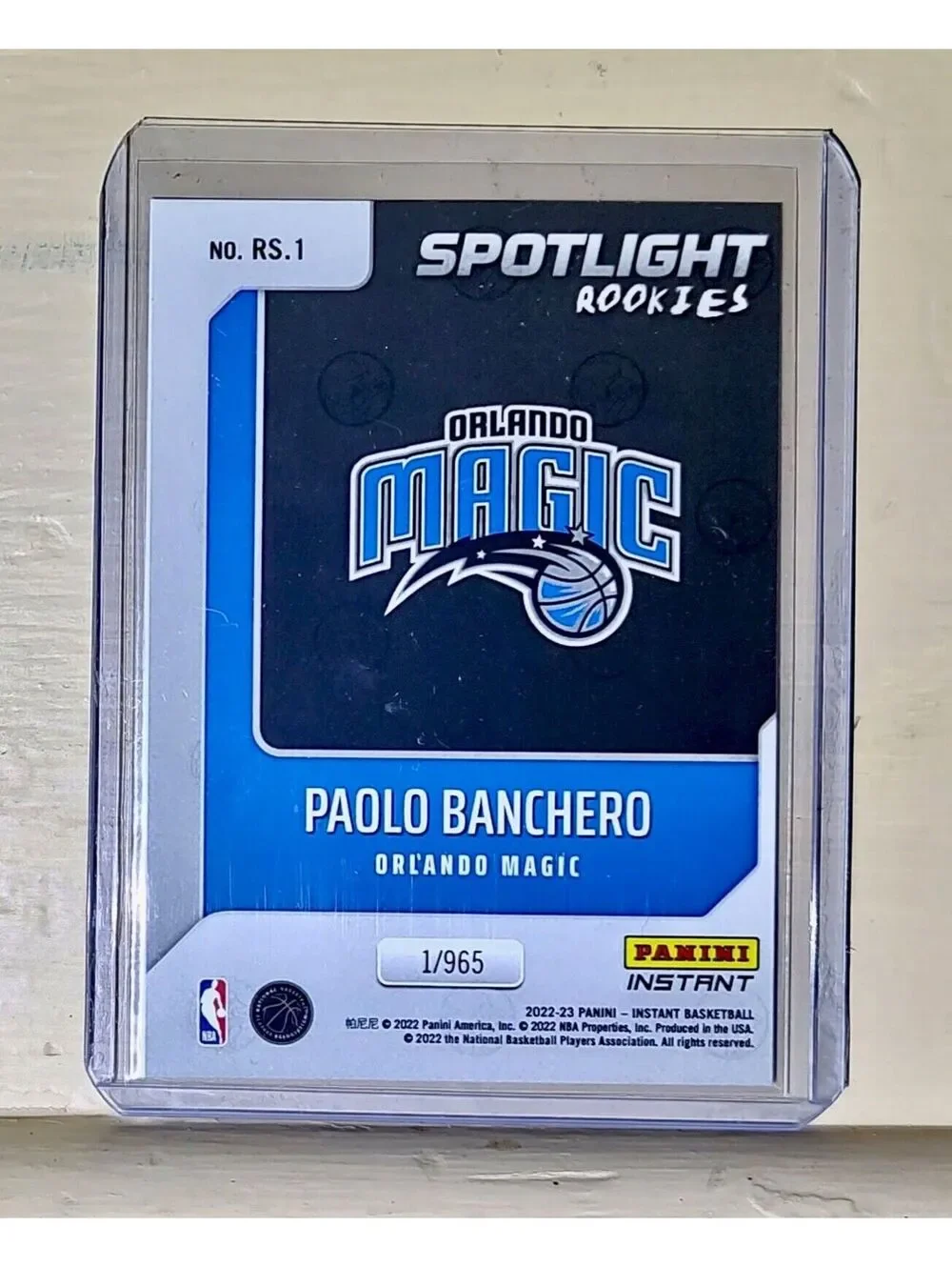 Paolo Banchero 2022-23 Panini NBA #1 Spotlight Rookies Card 1/965